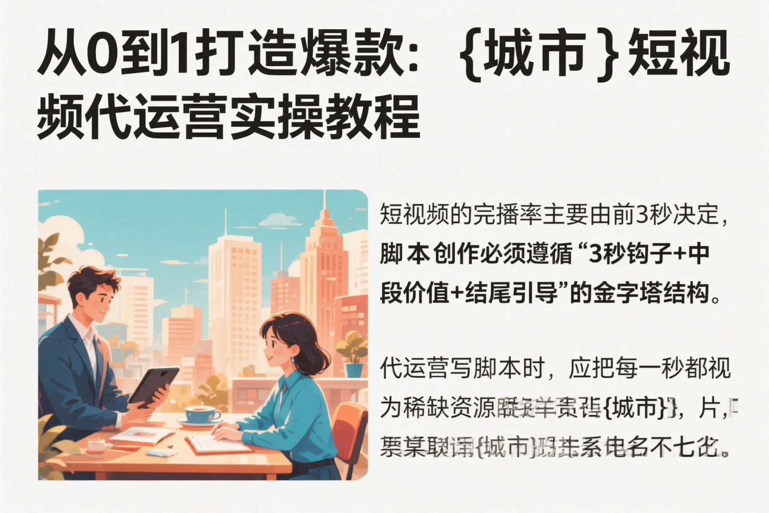 从0到1打造爆款：白城短视频代运营实操教程