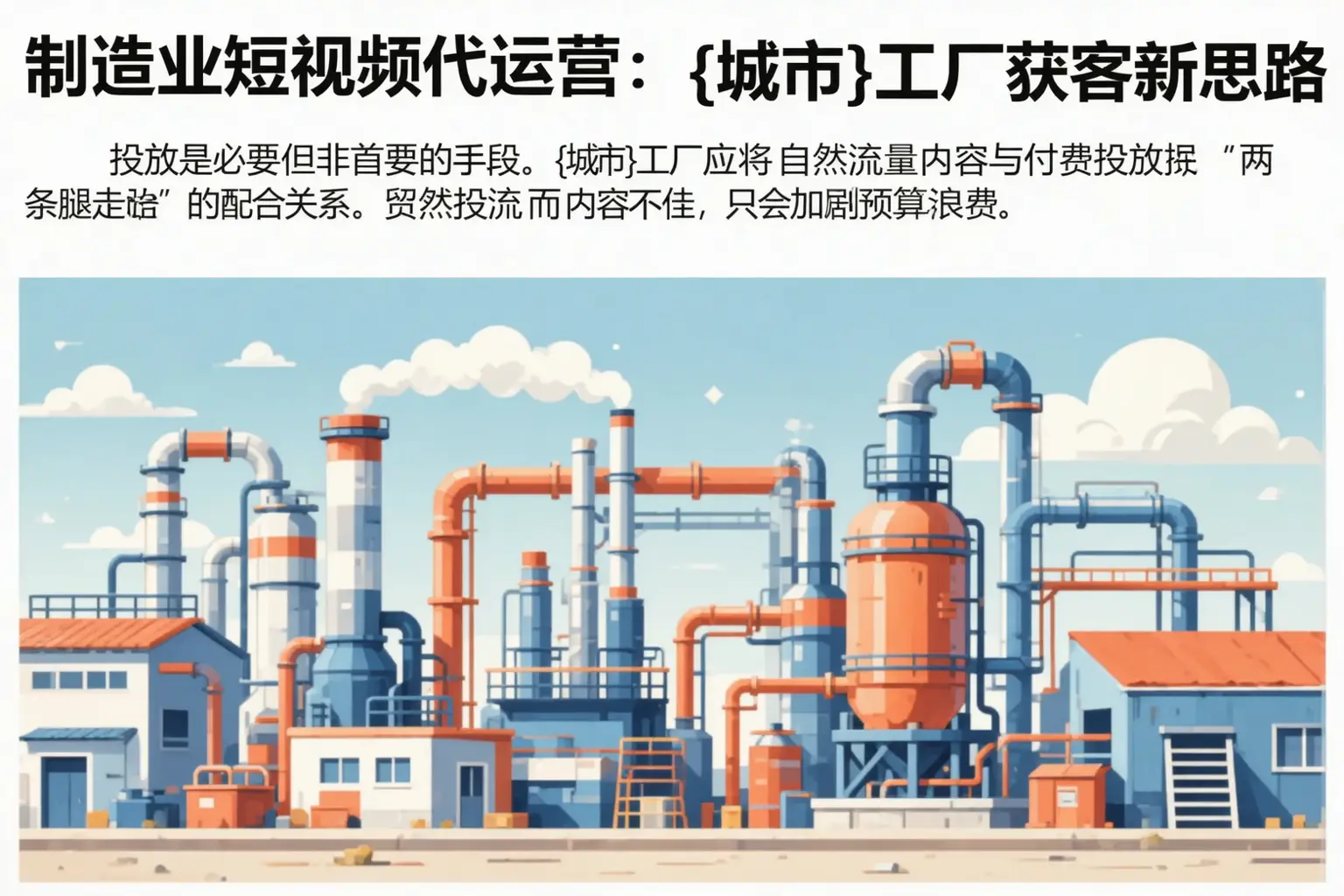 制造业短视频代运营:白城工厂获客新思路