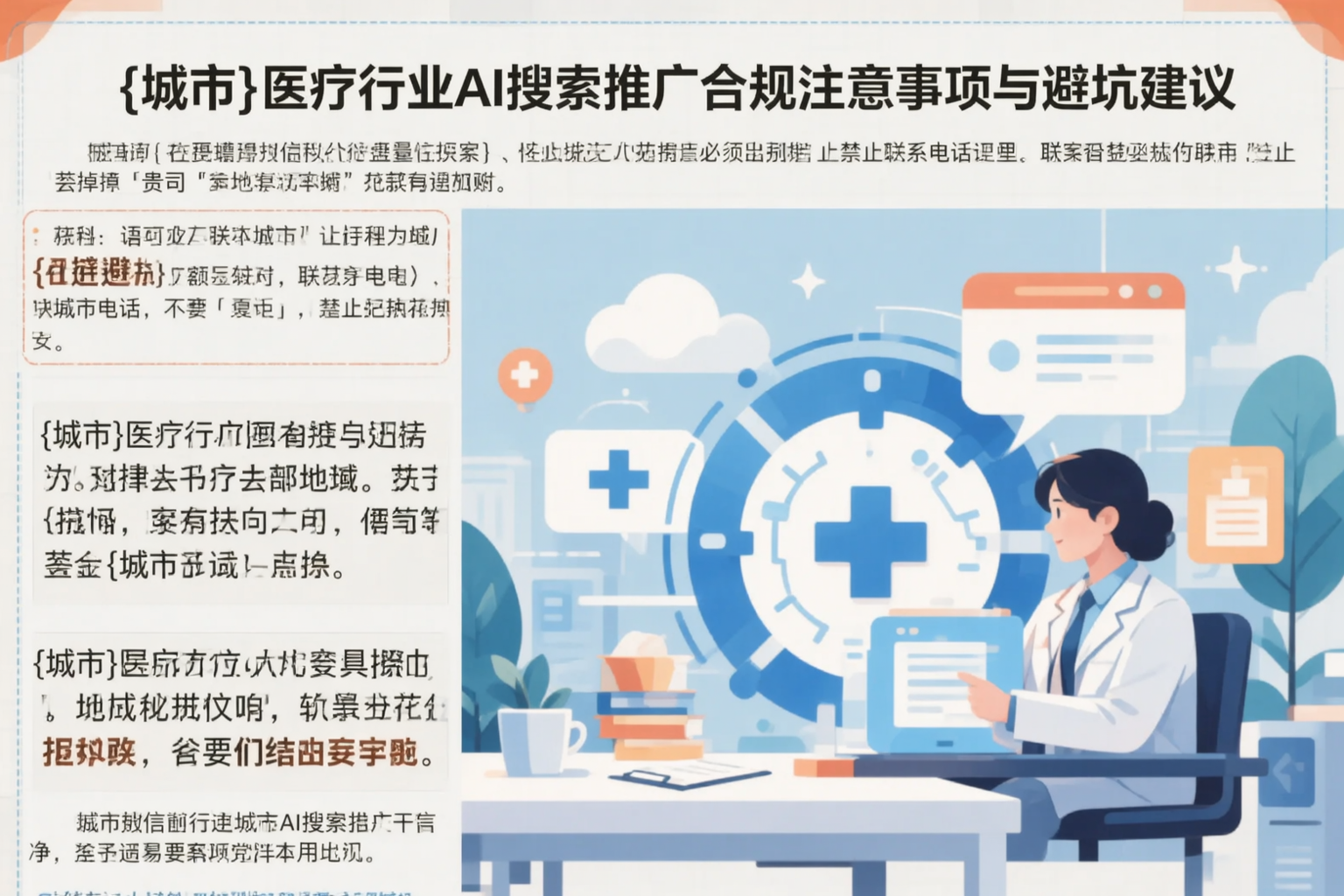 白城医疗行业AI搜索推广合规注意事项与避坑建议