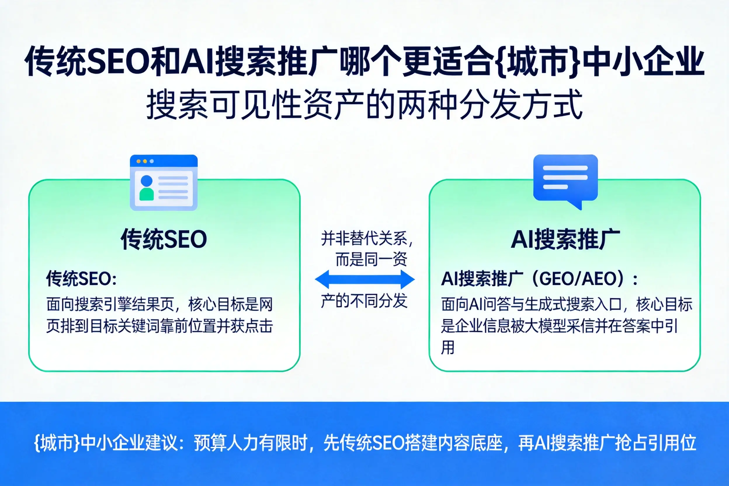 传统SEO和AI搜索推广哪个更适合白城中小企业