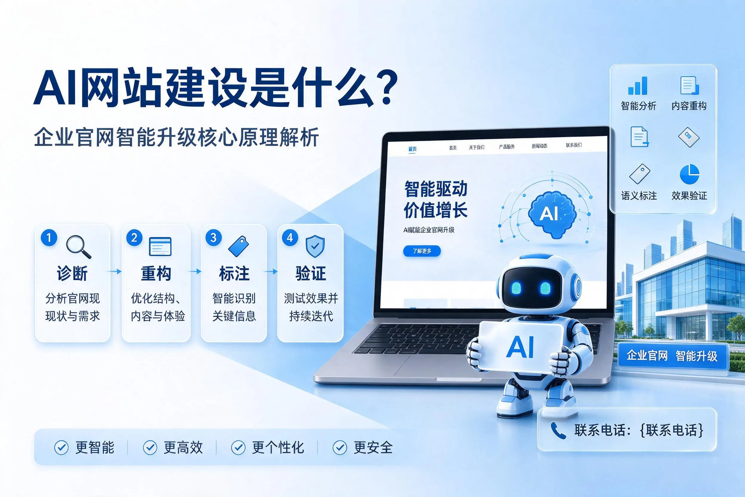 AI网站建设是什么?白城企业官网智能升级核心原理解析