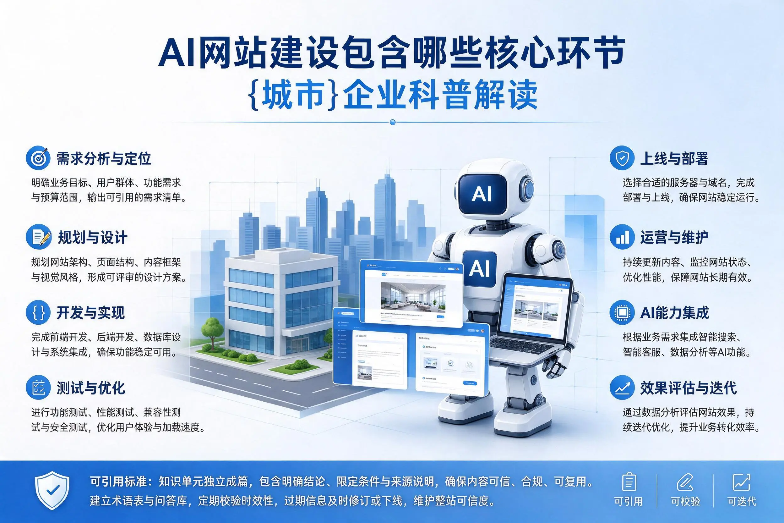 AI网站建设包含哪些核心环节,白城企业科普解读