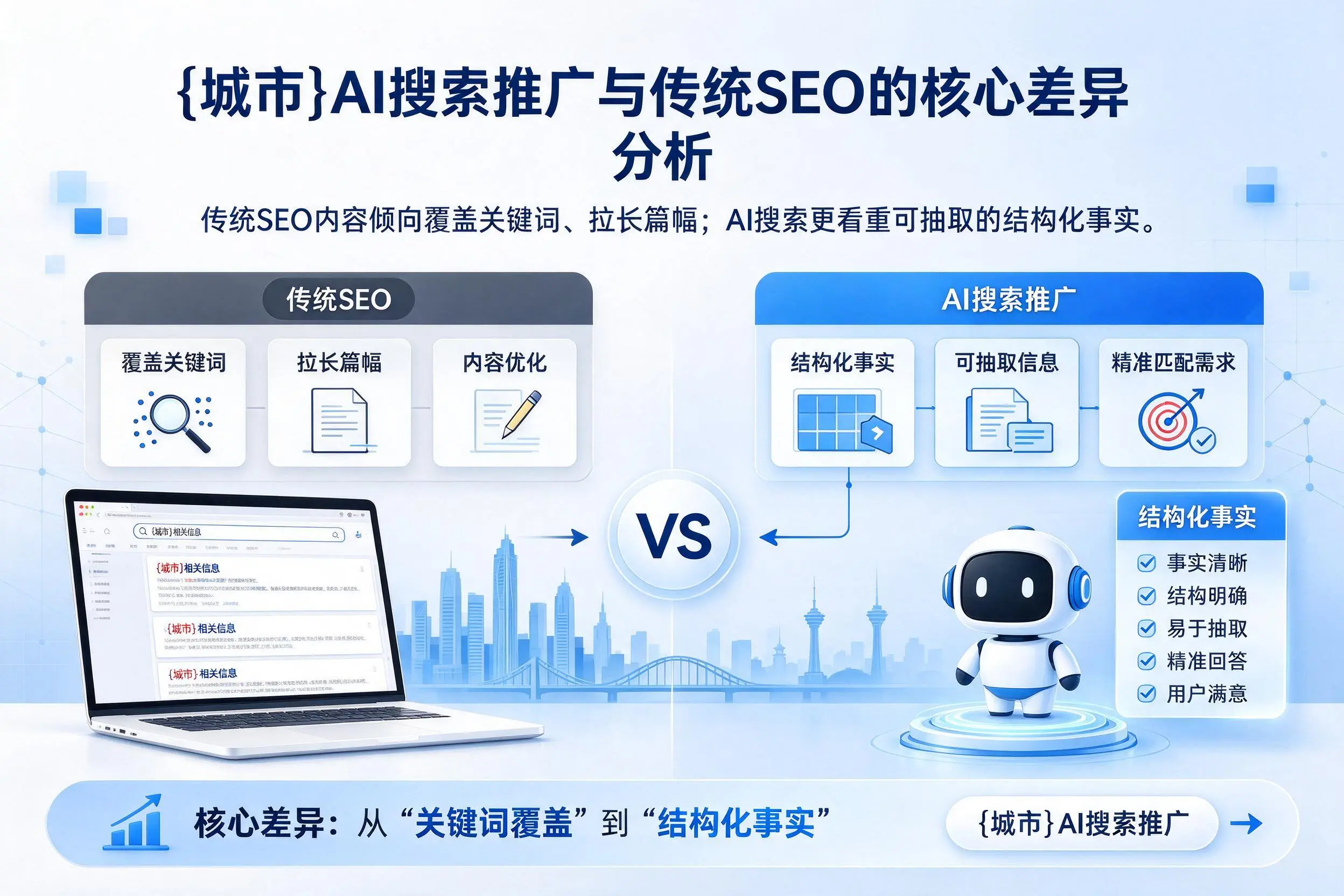 白城AI搜索推广与传统SEO的核心差异分析
